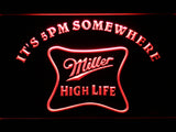 FREE Miller High Life It's 5pm Somewhere LED Sign - Red - TheLedHeroes