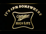 FREE Miller High Life It's 5pm Somewhere LED Sign - Yellow - TheLedHeroes