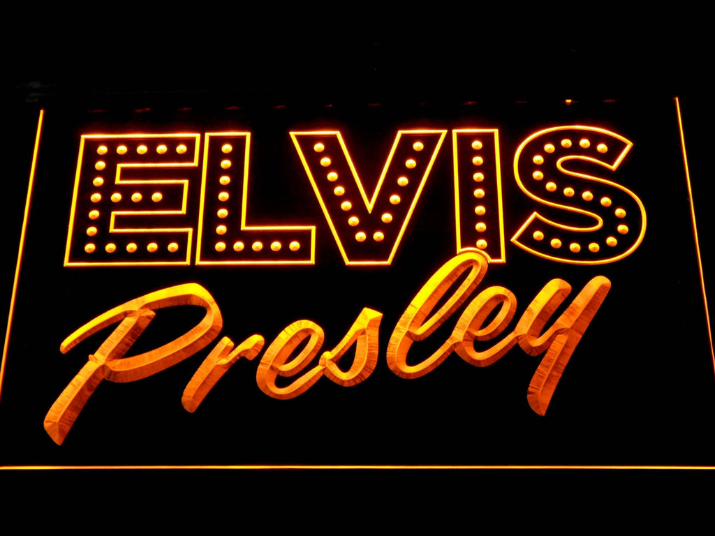Elvis Presley LED Neon Sign USB - Yellow - TheLedHeroes