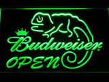 Budweiser Chameleon Open LED Neon Sign Electrical - Green - TheLedHeroes