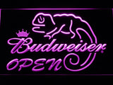 Budweiser Chameleon Open LED Neon Sign Electrical - Purple - TheLedHeroes