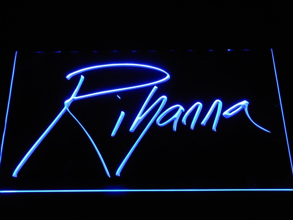 Rihanna LED Neon Sign USB - Blue - TheLedHeroes