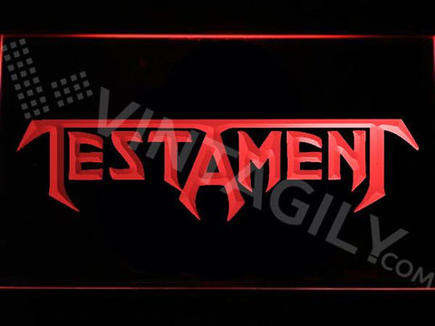 Testament LED Neon Sign USB - Red - TheLedHeroes