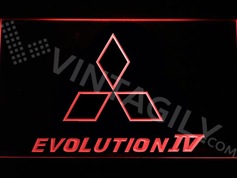 Mitsubishi Evolution IV LED Sign - Red - TheLedHeroes