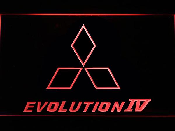 Mitsubishi Evolution IV LED Neon Sign USB - Red - TheLedHeroes