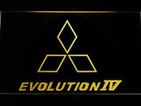 Mitsubishi Evolution IV LED Neon Sign USB - Yellow - TheLedHeroes