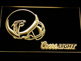 Atlanta Falcons Coors Light LED Neon Sign USB - Yellow - TheLedHeroes