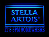 Stella Artois It's 5pm Somewhere (2) LED Neon Sign Electrical - Blue - TheLedHeroes