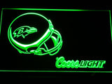 Baltimore Ravens Coors Light LED Neon Sign USB - Green - TheLedHeroes