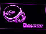 Baltimore Ravens Coors Light LED Neon Sign USB - Purple - TheLedHeroes