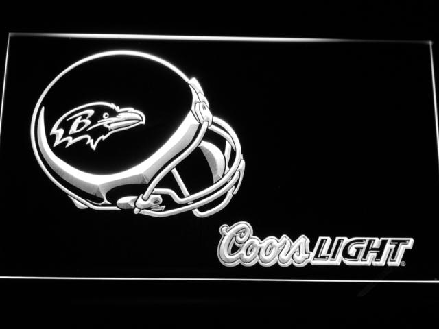 Baltimore Ravens Coors Light LED Neon Sign Electrical - White - TheLedHeroes