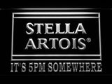 Stella Artois It's 5pm Somewhere (2) LED Neon Sign Electrical - White - TheLedHeroes