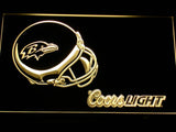 Baltimore Ravens Coors Light LED Neon Sign USB - Yellow - TheLedHeroes