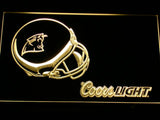 Carolina Panthers Coors Light LED Neon Sign USB - Yellow - TheLedHeroes