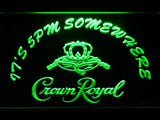 Crown Royal It's 5pm Somewhere LED Neon Sign Electrical - Green - TheLedHeroes