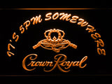 Crown Royal It's 5pm Somewhere LED Neon Sign Electrical - Orange - TheLedHeroes