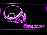 Chicago Bears Coors Light LED Neon Sign Electrical - Purple - TheLedHeroes
