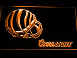 Cincinnati Bengals Coors Light LED Neon Sign USB - Orange - TheLedHeroes