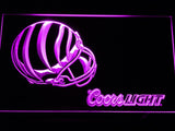 Cincinnati Bengals Coors Light LED Neon Sign Electrical - Purple - TheLedHeroes