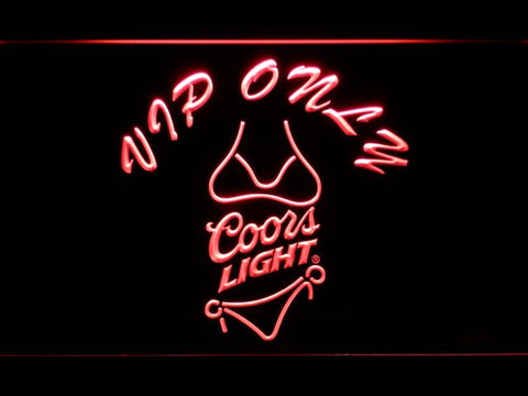 Coors Light Bikini VIP Only LED Neon Sign USB - Red - TheLedHeroes