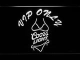 Coors Light Bikini VIP Only LED Neon Sign Electrical - White - TheLedHeroes