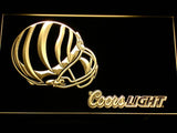 Cincinnati Bengals Coors Light LED Neon Sign Electrical - Yellow - TheLedHeroes