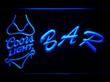 Coors Light Bikini Bar LED Neon Sign USB - Blue - TheLedHeroes