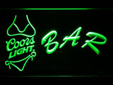 Coors Light Bikini Bar LED Neon Sign USB - Green - TheLedHeroes