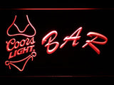 Coors Light Bikini Bar LED Neon Sign USB - Red - TheLedHeroes