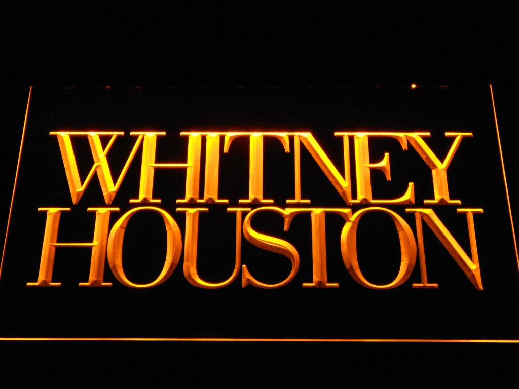 FREE Whitney Houston LED Sign - Yellow - TheLedHeroes