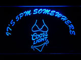Coors Light Bikini It's 5 pm Somewhere LED Neon Sign Electrical - Blue - TheLedHeroes