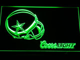 Dallas Cowboys Coors Light LED Neon Sign USB - Green - TheLedHeroes