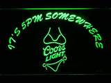 Coors Light Bikini It's 5 pm Somewhere LED Neon Sign Electrical - Green - TheLedHeroes