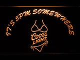 Coors Light Bikini It's 5 pm Somewhere LED Neon Sign Electrical - Orange - TheLedHeroes