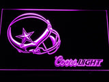 Dallas Cowboys Coors Light LED Neon Sign USB - Purple - TheLedHeroes
