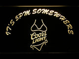 Coors Light Bikini It's 5 pm Somewhere LED Neon Sign Electrical - Yellow - TheLedHeroes