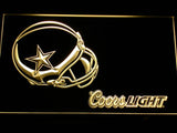 Dallas Cowboys Coors Light LED Neon Sign USB - Yellow - TheLedHeroes