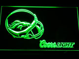 Denver Broncos Coors Light LED Neon Sign USB - Green - TheLedHeroes