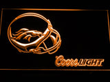 Denver Broncos Coors Light LED Neon Sign USB - Orange - TheLedHeroes