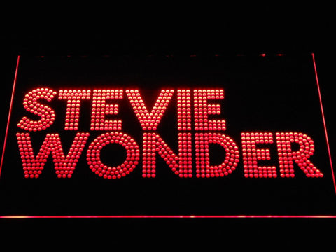Stevie Wonder LED Neon Sign USB - Red - TheLedHeroes