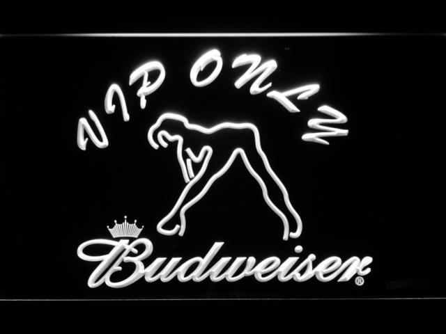 Budweiser Girl VIP Only LED Neon Sign USB - White - TheLedHeroes