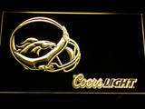 Denver Broncos Coors Light LED Neon Sign USB - Yellow - TheLedHeroes
