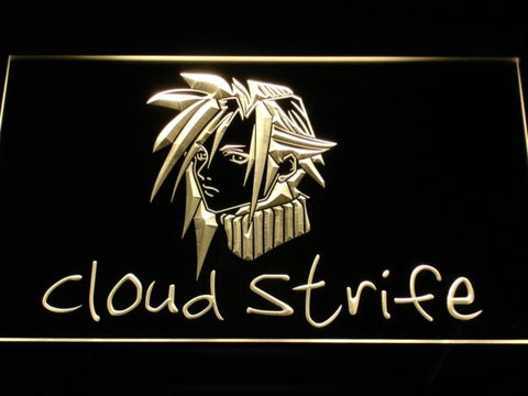 Cloud Strife Final Fantasy VII LED Neon Sign Electrical - Yellow - TheLedHeroes