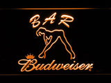 Budweiser Girl Bar LED Neon Sign Electrical - Orange - TheLedHeroes