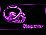 Detroit Lions Coors Light LED Neon Sign USB - Purple - TheLedHeroes