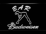 Budweiser Girl Bar LED Neon Sign USB - White - TheLedHeroes