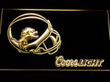 Detroit Lions Coors Light LED Neon Sign USB - Yellow - TheLedHeroes