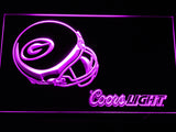 Green Bay Packers Coors Light LED Sign - Purple - TheLedHeroes