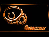 Indianapolis Colts Coors Light LED Neon Sign USB - Orange - TheLedHeroes