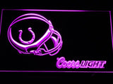 Indianapolis Colts Coors Light LED Neon Sign USB - Purple - TheLedHeroes